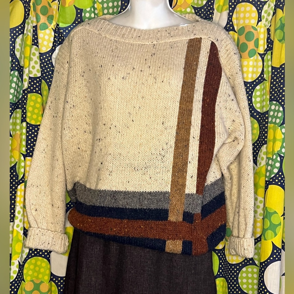 Vintage Liz Sport Chunky Knit Oversized Sweater, Size Medium
